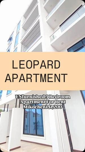 Apartment ya vyumba vitatu inapangishwa Mikocheni, Dar Es Salaam