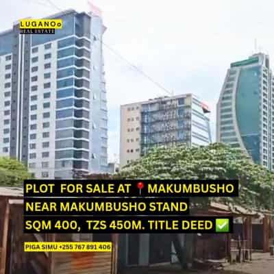 Kiwanja kinauzwa Makumbusho, Dar Es Salaam (400 sqm)