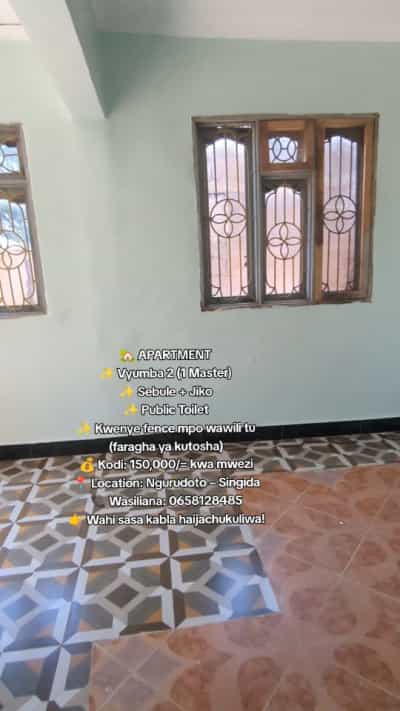 Nyumba/Apartment ya vyumba viwili inapangishwa Singida