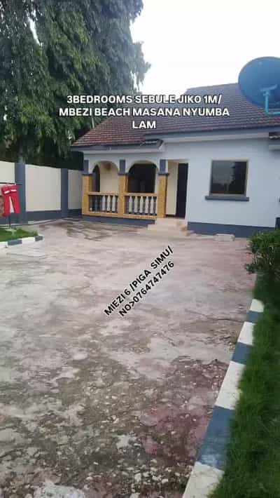 Nyumba ya vyumba vitatu inapangishwa Mbezi Beach Massana, Dar Es Salaam