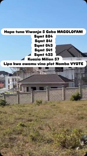 Kiwanja kinauzwa Goba Magolofani, Dar Es Salaam (884 sqm)