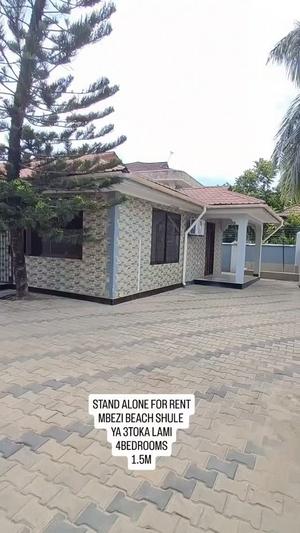Nyumba ya vyumba vinne inapangishwa Mbezi Beach Shule, Dar Es Salaam