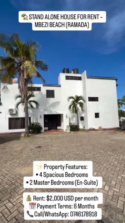 Nyumba ya vyumba vinne inapangishwa Mbezi Beach – Ramada Area, Dar Es Salaam Nyumba ya vyumba vinne inapangishwa Mbezi Beach – Ramada Area, Dar Es Salaam
