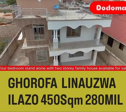 Nyumba ya vyumba vinne inauzwa Dodoma (450 sqm) Nyumba ya vyumba vinne inauzwa Dodoma (450 sqm)