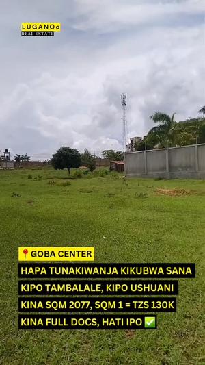 Plot for sale in Goba Center Ushuani, Dar Es Salaam sqm 2077