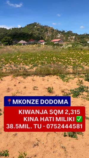 Plot for sale in Mkonze Center, Dodoma sqm 2315 Plot for sale in Mkonze Center, Dodoma sqm 2315