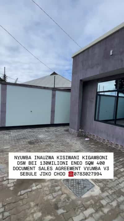 Nyumba ya vyumba vitatu inauzwa Kisiwani Kigamboni, Dar Es Salaam (400 sqm)