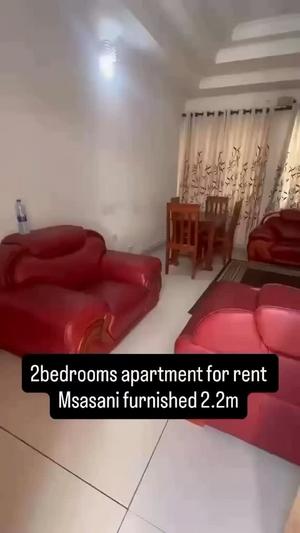 Apartment (Furnished) ya vyumba viwili inapangishwa Msasani, Dar Es Salaam