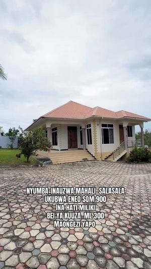 Nyumba ya vyumba vinne inauzwa Salasala, Dar Es Salaam (900 sqm)