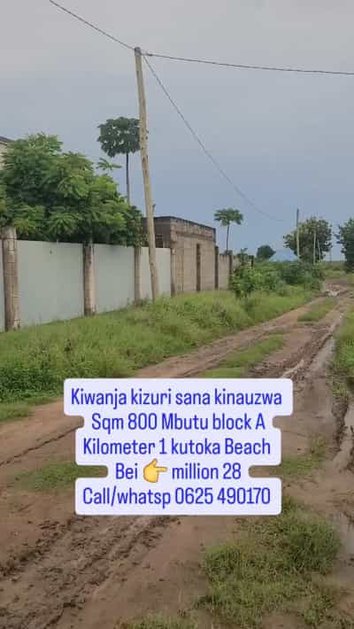 Residential Plot for Sale in Kigamboni Mbutu, Dar Es Salaam (800 sqm)
