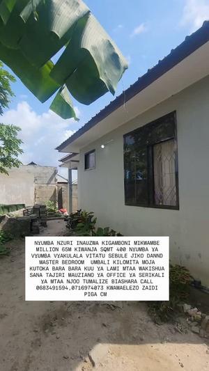 Nyumba ya vyumba vitatu inauzwa Mikwambe, Dar Es Salaam (400 sqm) Nyumba ya vyumba vitatu inauzwa Mikwambe, Dar Es Salaam (400 sqm)