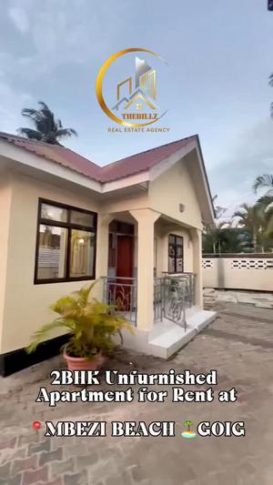 Nyumba/Apartment ya vyumba viwili inapangishwa Mbezi Beach, Dar Es Salaam