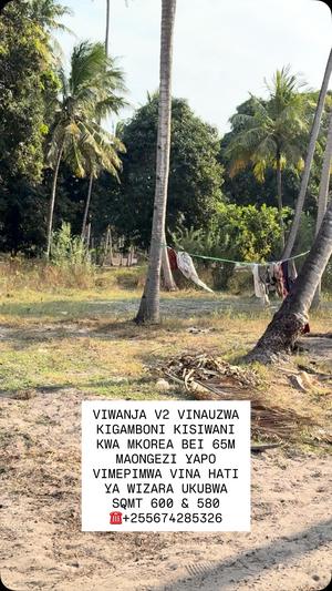 Residential Plot for Sale in Kigamboni Kisiwani Kwa Mkorea, Dar Es Salaam (600 sqm) Residential Plot for Sale in Kigamboni Kisiwani Kwa Mkorea, Dar Es Salaam (600 sqm)