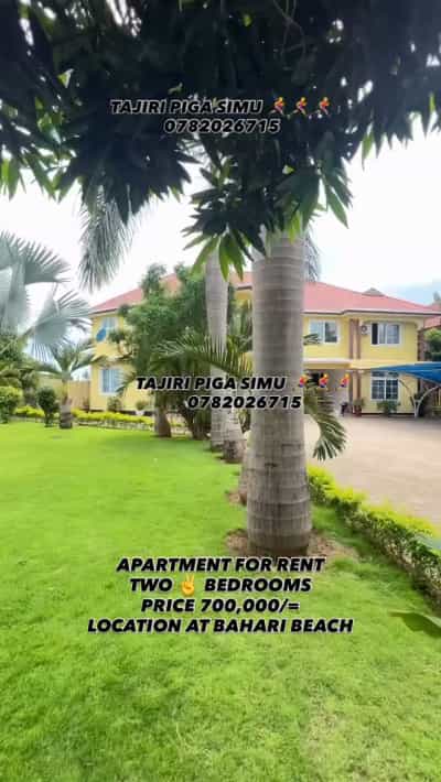 2 Bedrooms House/Apartment for Rent in Bahari Beach, Dar Es Salaam