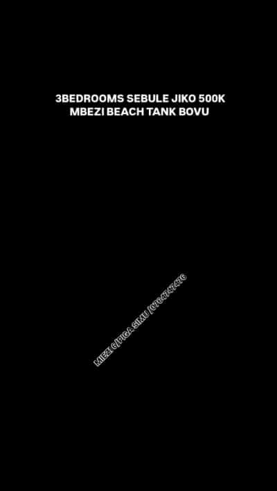 Nyumba ya vyumba vitatu inapangishwa Mbezi Beach Tank Bovu, Dar Es Salaam