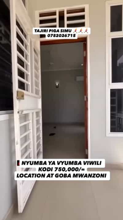 Apartment ya vyumba viwili inapangishwa Goba Mwanzoni, Dar Es Salaam