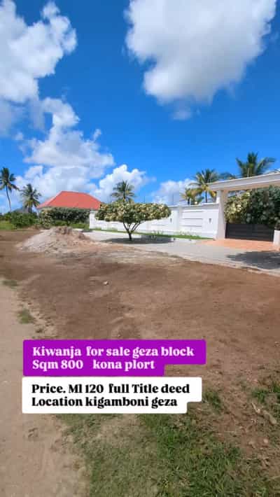 Kiwanja kinauzwa Kigamboni Geza Ulole, Dar Es Salaam (800 sqm)