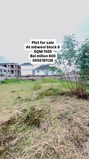 Plot for sale in Mbweni, Dar Es Salaam sqm 1500 Plot for sale in Mbweni, Dar Es Salaam sqm 1500