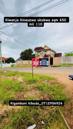 Plot for sale in Kibada, Dar Es Salaam sqm 650