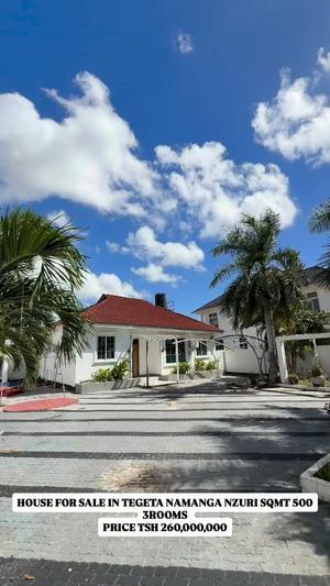 Nyumba ya vyumba vitatu inauzwa Tegeta Namanga, Dar Es Salaam (500 sqm)