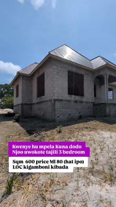 Nyumba ya vyumba vitatu inauzwa Kigamboni Kibada, Dar Es Salaam (600 sqm) Nyumba ya vyumba vitatu inauzwa Kigamboni Kibada, Dar Es Salaam (600 sqm)
