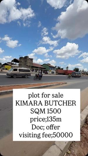 Plot for sale in Kimara Butcher, Dar Es Salaam sqm 1500