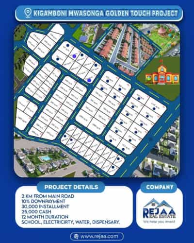 Viwanja vinauzwa Kigamboni Mwasonge, Dar Es Salaam (400 sqm)