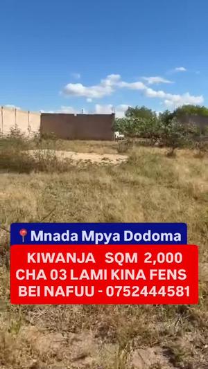 Plot for sale in Mnada Mpya, Dodoma sqm 2000 Plot for sale in Mnada Mpya, Dodoma sqm 2000