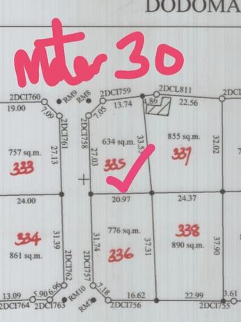 Plot for sale in Kitelela, Dodoma sqm 634 Plot for sale in Kitelela, Dodoma sqm 634