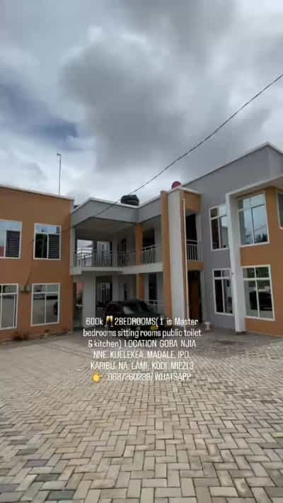 Nyumba ya vyumba viwili inapangishwa Goba Njianne Kuelekea Madale, Dar Es Salaam