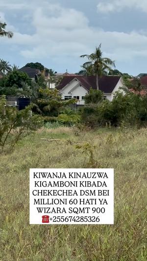 Plot for sale in Kigamboni Kibada, Dar Es Salaam sqm 900 Plot for sale in Kigamboni Kibada, Dar Es Salaam sqm 900