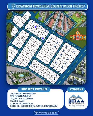 Viwanja vinauzwa Kigamboni Mwাসonga, Dar Es Salaam