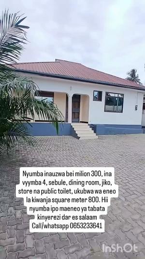 Nyumba ya vyumba vinne inauzwa Tabata Kinyerezi Kibaga Songasi, Dar Es Salaam (800 sqm) Nyumba ya vyumba vinne inauzwa Tabata Kinyerezi Kibaga Songasi, Dar Es Salaam (800 sqm)