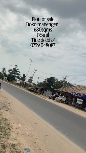 Kiwanja kinauzwa Boko Magengeni (680 sqm) Kiwanja kinauzwa Boko Magengeni (680 sqm)