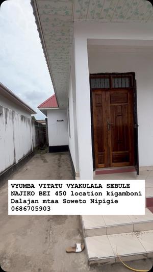 Nyumba ya vyumba vitatu inapangishwa Kigamboni Dalajan, Dar Es Salaam