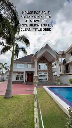 5 Bedrooms House for Sale in Mbweni Jkt, Dar Es Salaam (1300 sqm)