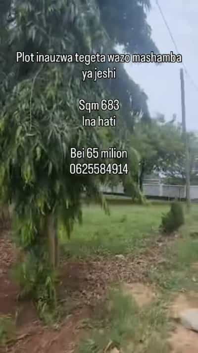 Kiwanja kinauzwa Tegeta Wazo Mashamba Ya Jeshi, Dar Es Salaam (683 sqm)