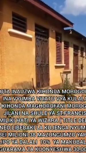 Nyumba ya vyumba vitatu inauzwa Kihonda Maghorofani, Morogoro Nyumba ya vyumba vitatu inauzwa Kihonda Maghorofani, Morogoro