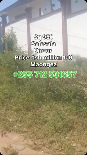 Kiwanja kinauzwa Salasala Kinzudi, Dar Es Salaam (950 sqm)