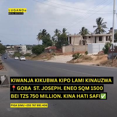 Kiwanja kinauzwa Goba, Dar Es Salaam sqm 1500 Kiwanja kinauzwa Goba, Dar Es Salaam sqm 1500