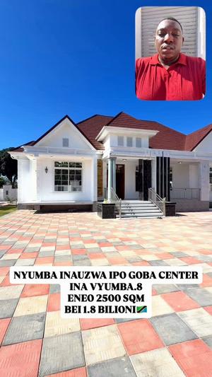 Nyumba ya vyumba 8 inauzwa Mbezi Beach, Dar Es Salaam (2500 sqm)