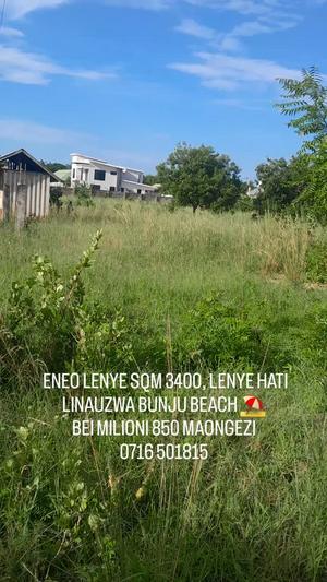 Plot for sale in Bunju Beach, Dar Es Salaam sqm 3400