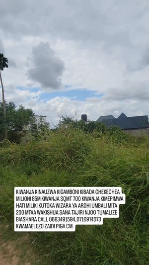Plot for sale in Kibada Chekechea, Dar Es Salaam sqm 700