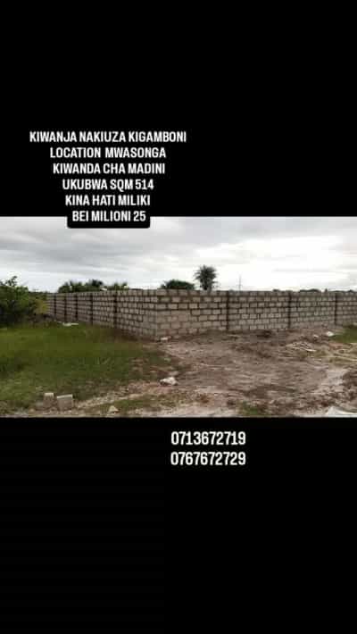 Kiwanja kinauzwa Mwasonga, Dar Es Salaam (514 sqm)