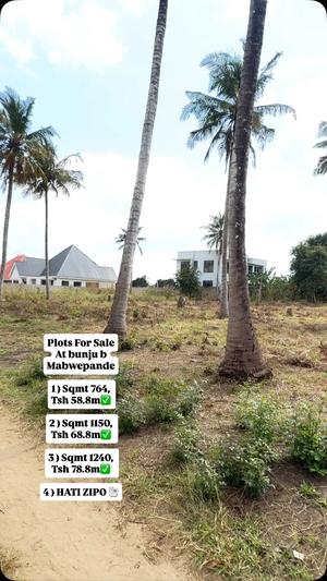 Kiwanja kinauzwa Mabwepande, Dar Es Salaam (764 sqm)