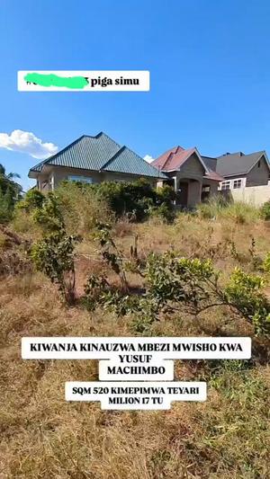 Kiwanja kinauzwa Mbezi Mwisho, Dar Es Salaam sqm 520 Kiwanja kinauzwa Mbezi Mwisho, Dar Es Salaam sqm 520