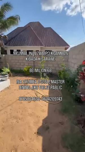 Nyumba ya vyumba vitatu inauzwa Kibada Kisarawe, Dar Es Salaam Nyumba ya vyumba vitatu inauzwa Kibada Kisarawe, Dar Es Salaam