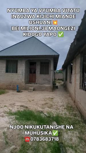 Nyumba ya vyumba vitatu inauzwa Kijichi Miande Ushutani, Dar Es Salaam