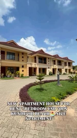 Nyumba/Apartment ya vyumba vitatu inapangishwa Kunduchi Beach, Dar Es Salaam