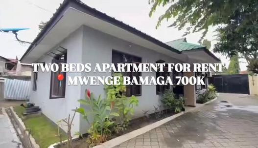 Apartment ya vyumba viwili inapangishwa Mwenge Bamaga, Dar Es Salaam